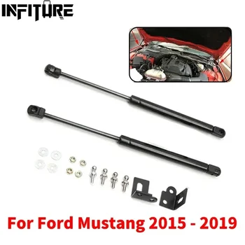 2x Auto Anteriore Cofano Motore Cofano Copertura Molla Ammortizzatore Ammortizzatori A Gas Ascensore Supporta Puntelli Aste Per Ford Mustang 2015 - 2019
