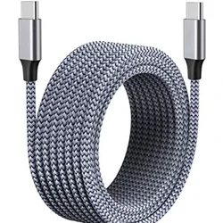 High - Speed Type C Charging and Data Cable - 8m/5m/3m Long, Fast Charging USB - C Cord for 3m (Grey)