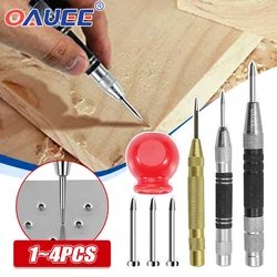 Oauee Super Strong Automatic Centre Punch General Woodworking Drill Adjustable Spring Loaded Automatic Punch Set for Metal Glass