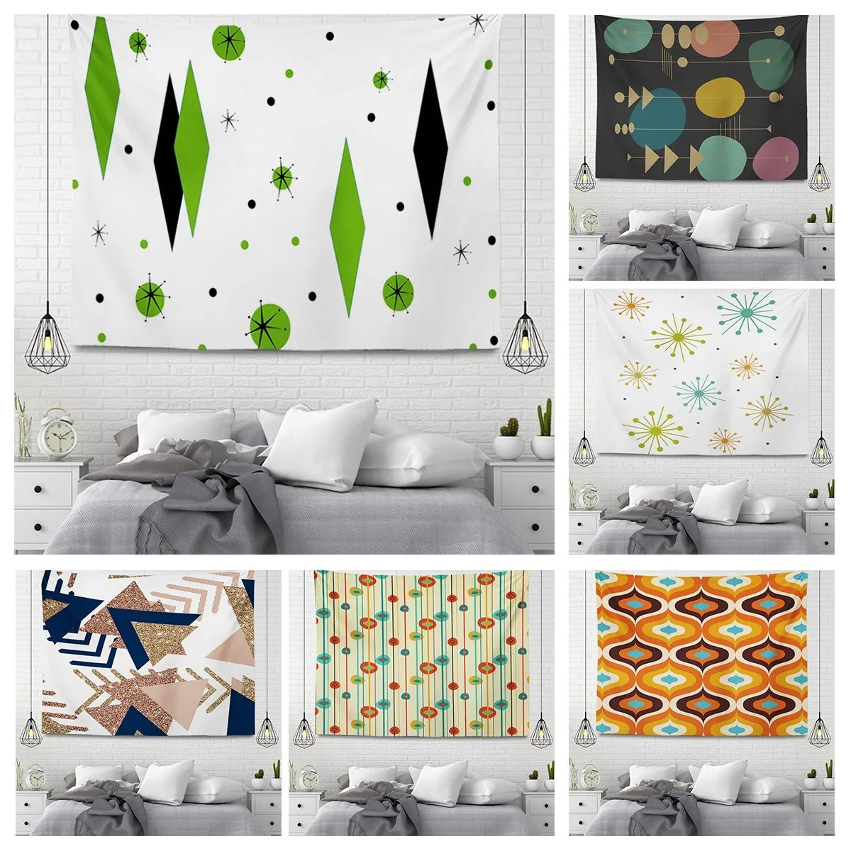 

Wall tapestry aesthetic Home room decor boho accessories hanging large fabric autumn simple Bedroom carpet nordic boho plant