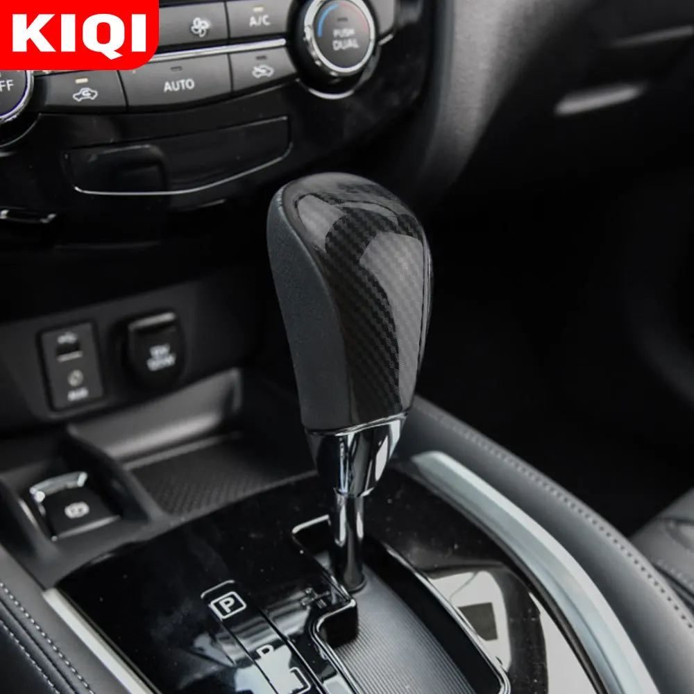 Couvercle Pommeau Levier Vitesse Pour Nissan X-Trail T32 (2014-2019) - Garniture Carbone Noir, Facile à Clipser - 3