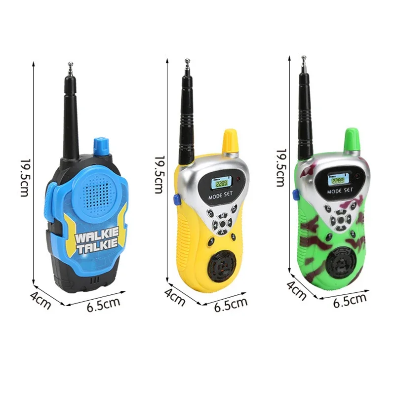 2Pcs/Set Walkie Talkies 50M Mini 2Ch Radio Phone for Kids Portable Handheld Children Outdoor Electronic Interphone Toys 6