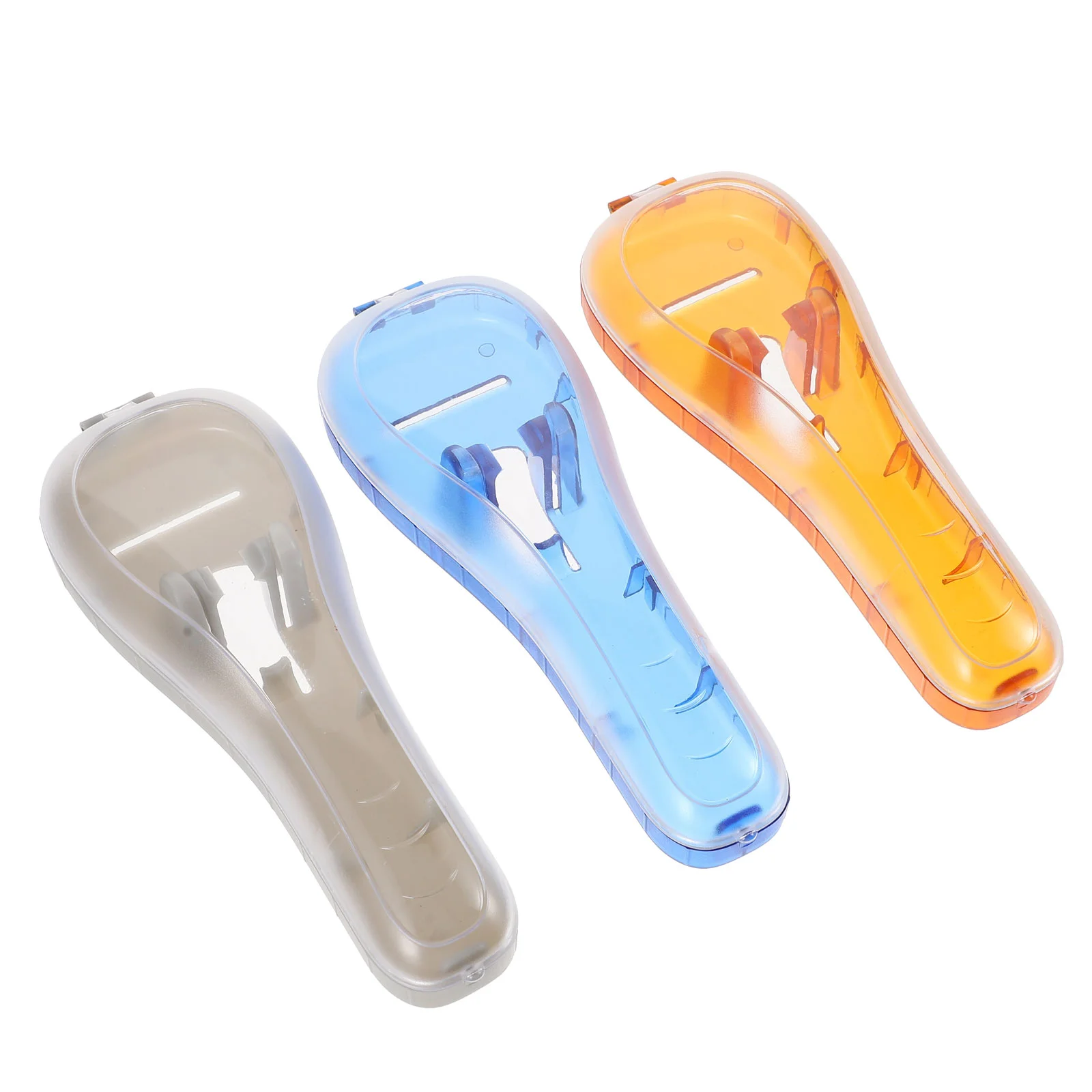 Coheali Travel Razor Case 3Pcs Manual Razor Travel Case Shaver Carrying Cases Lightweight Manual Razor Storage Box Razor