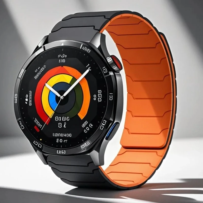 Magnetic Loop Silicone Watch Band - 22mm/20mm Premium Strap Bracelet
