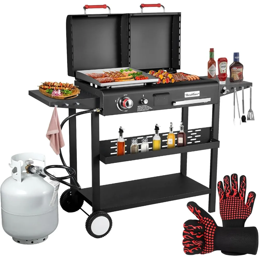 Bestfire Dual Fuel Propane Gas Charcoal Grill 1