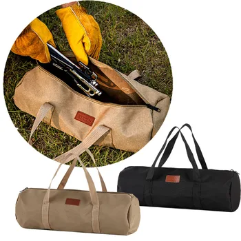 Outdoor Ground Nail Bag Camping Tent Pegs Bag Cylindrical Stake Storage Backpack Portable Miscellaneous Bag Storage Box Toolkit 1