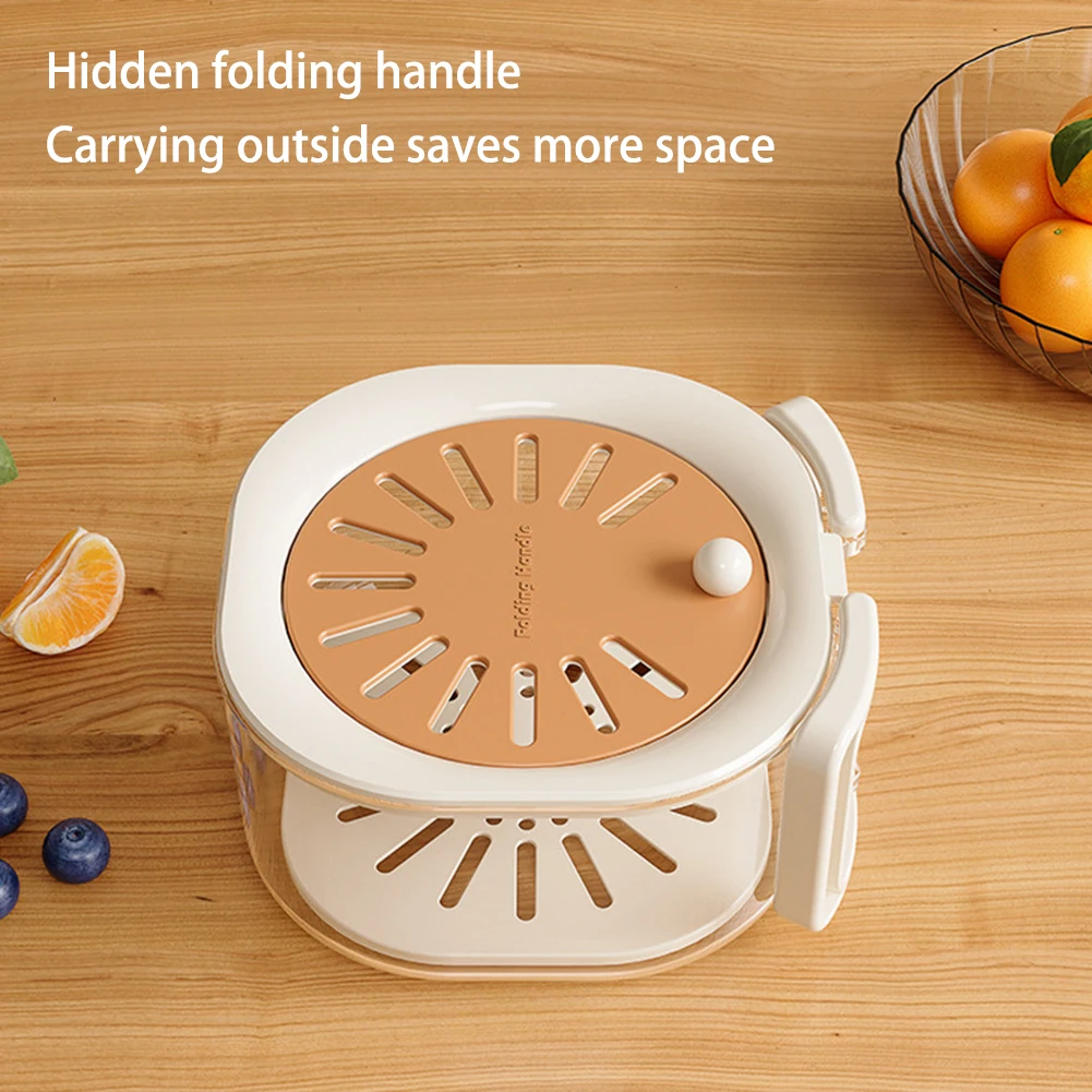 2 In 1 Draining Preservation Basket Portable Compact Strainer Bowl Kitchen Accessories