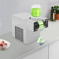 Machine à glace en flocons 120 kg/jour 750W 220V, machine à glace commerciale 8 vitesses refroidie par air, machine à glace en flocons pour salon de thé 4