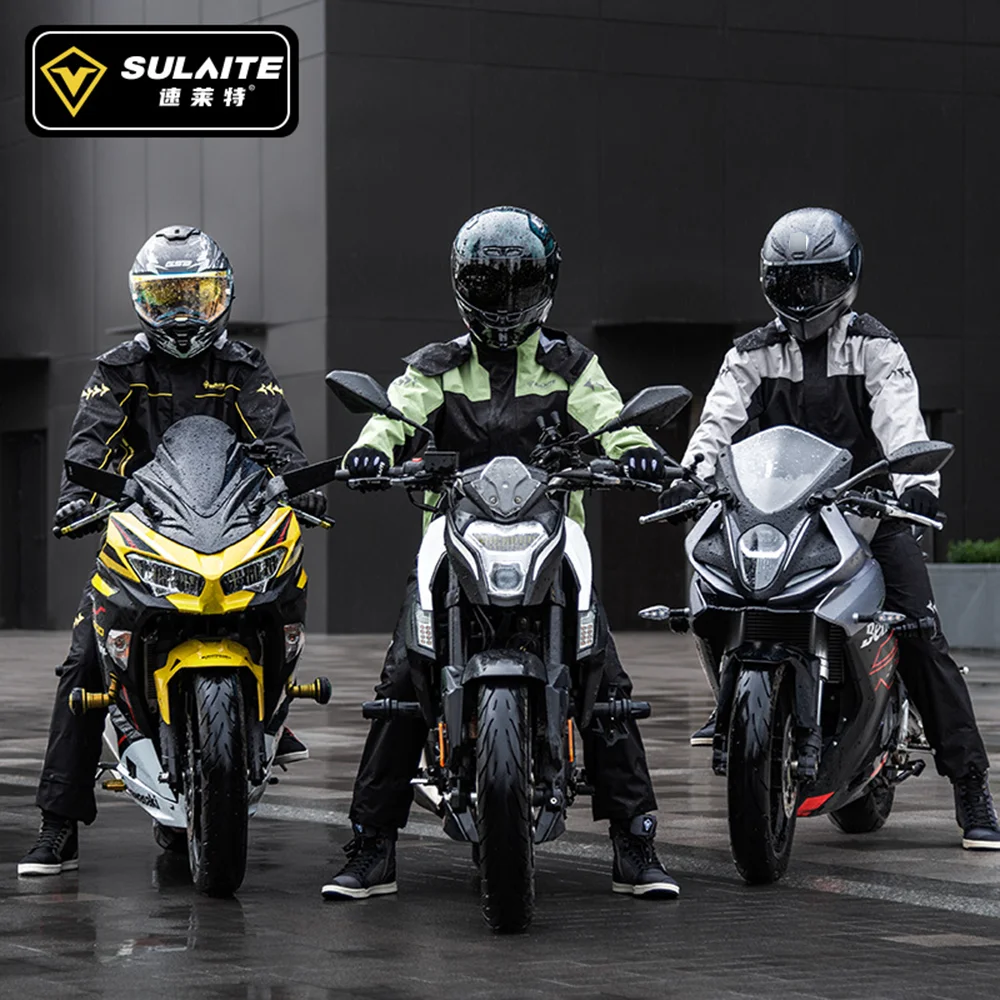 Waterproof Unisex Motorcycle Rain Suit - Jacket & Pants Set