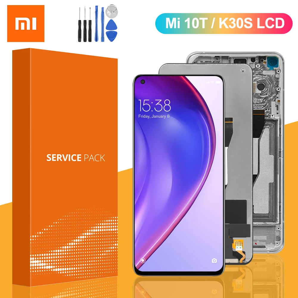 

100% Оригинальный 6,67 "для Xiaomi Mi 10T Pro ЖК-дисплей с сенсорным экраном дигитайзер в сборе для Xiaomi Mi 10T 5G LCD Redmi k30s LCD