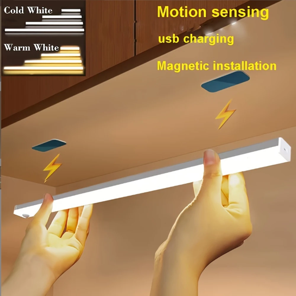 Motion Sensor Light Wireless LED Night Light USB Rechargeable Magnetic suction lamp Closet Lamp Induction night light Aisle motion sensor light