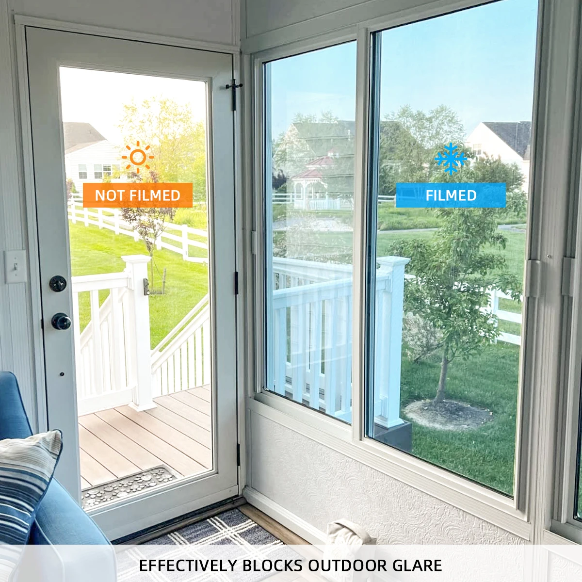 Two Way Heat Insolation Window Film Sun Blocking Reflective Window Tint Self Adhesive Heat Control Sticker for Home Decor