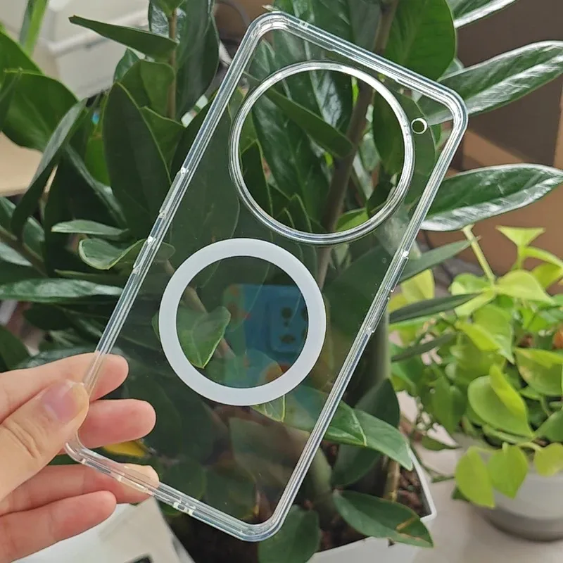 ELVEV Shockproof Crystal Clear Magnetic Case with Lens Protection