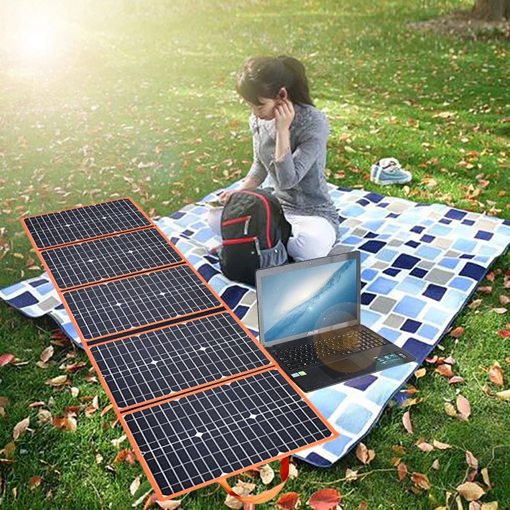 100W Faltbar SolarPanel Tragbar 12V Mono für Powerstation Autobatterie  Wohnmobil