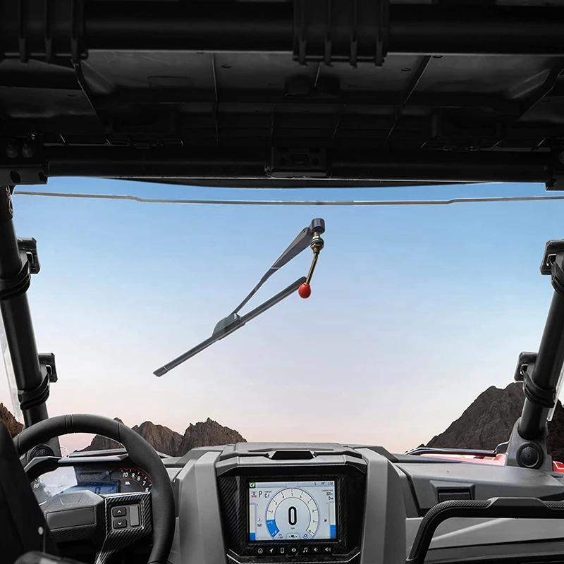 350X400MM Manual UTV Windshield Wiper 15.7 Inch Wiper Kit Polaris Ranger RZR 800 900 1000 Can Am Kawasaki Honda