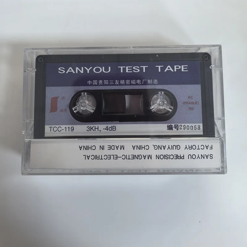 TEST TAPE SANYOU TCC-119 W&F/SPEED 3KHZ-4DB SPEED & FLUTTER TAPE SPEED TEST WOW AND FLUTTER