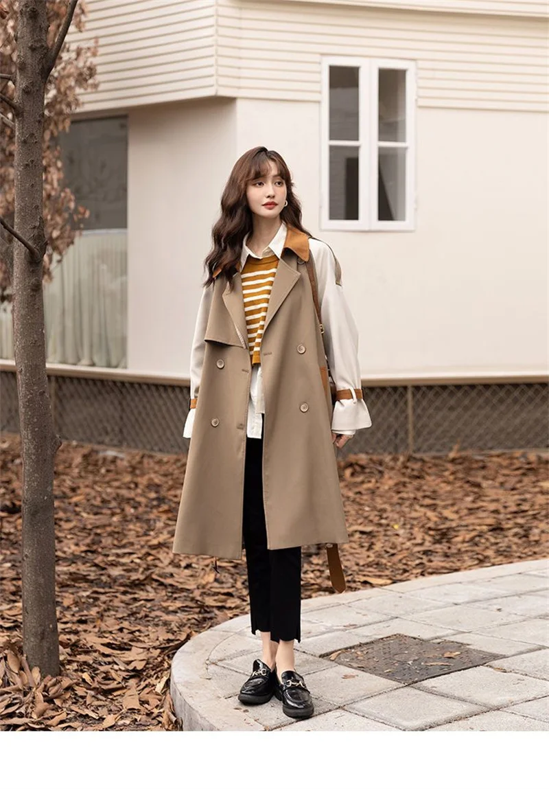 Khaki Trench Coat Close Up