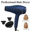1800W Professional Negative Ions Hair Dryer Blowdryer for Salon High Speed Powerful Wind 6 Gears Low Noise Blower with 3 Nozzles 1