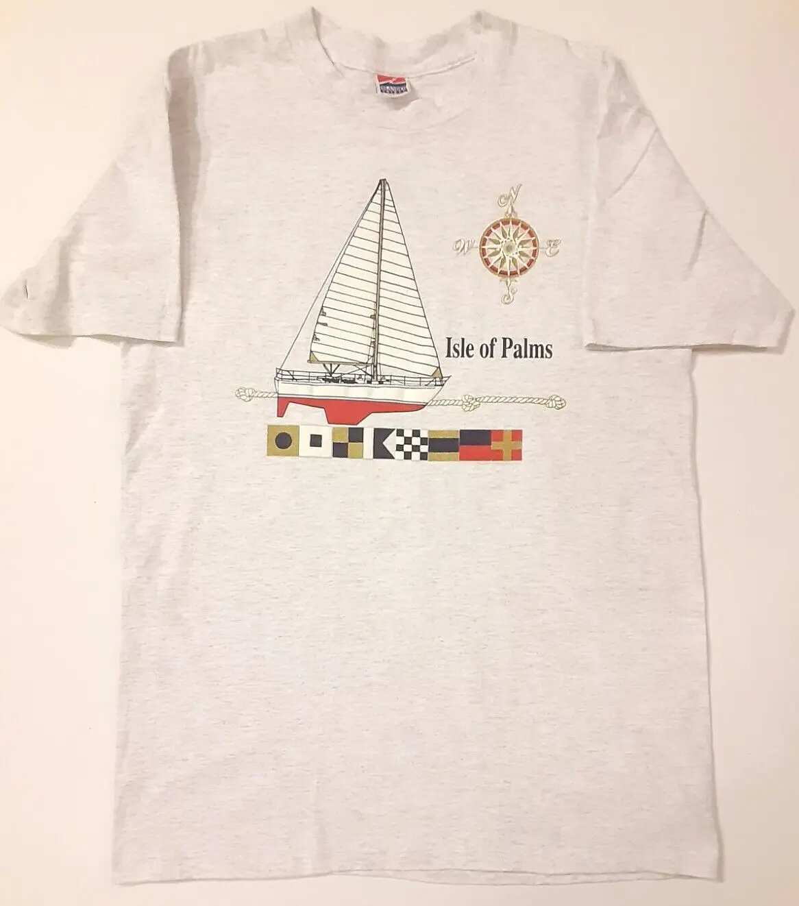 Nuova Maglietta Vintage Islander Isle Of Palms Mens Sz Maniche Lunghe O Corte Grandi