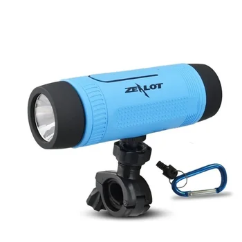 S1 Bluetooth Speaker Outdoor Bicycle Portable Subwoofer Bass Wireless Column FM Radio Power Bank+Flashlight 1