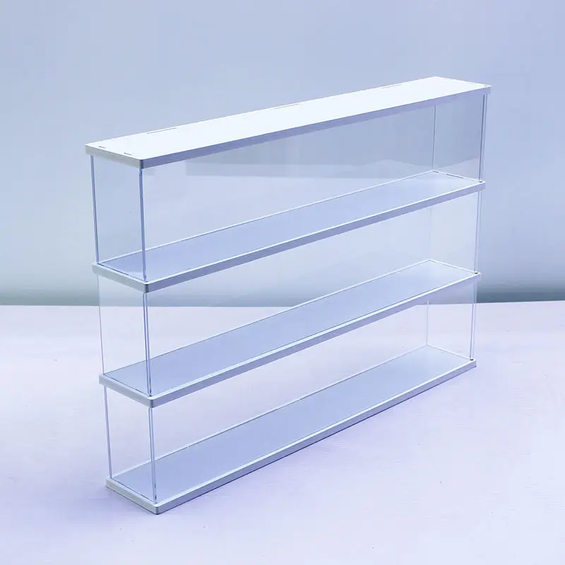 Multi-Layer Acryl Transparante Opbergdoos Blinde Doos Display Rack Hand Open Deur Model Stofkap Speelgoed Opbergkast