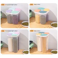 Split Lid Miscellaneous Grain Tank 1.5L Grain Kitchen Storage Box 2.3L Transparent Plastic Sealed Storage Tank 1