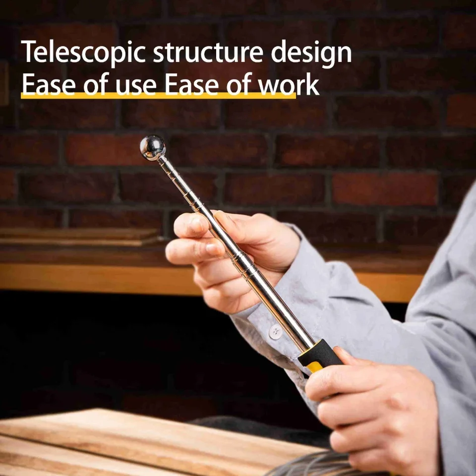 Description Picture 5 of itemDeli Adjustable Empty Drum Hammer Stretchable Ground Testing Tools Multi-functional Household Telescopic Self Defense Hammer