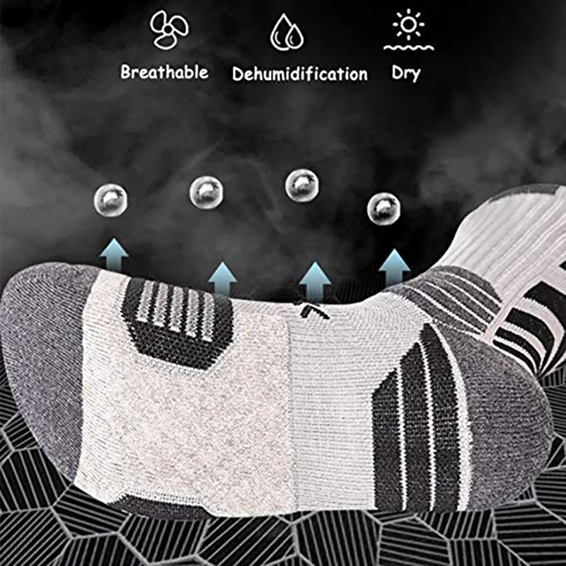 1 Pair Sports Socks Patchwork Basketball Socks For Men,Professional Sports Towel Bottom Sweat Absorption&Breathability