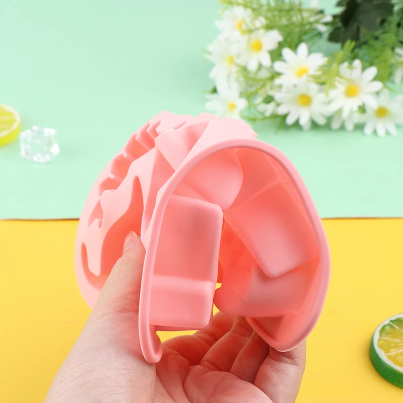 Silicone Mold 1Pc 8 Cavity DIY Dinosaur Cake Decor Candy Cookies Jelly Baking Tool Candle Soap Mould Ice Tray Kitchen