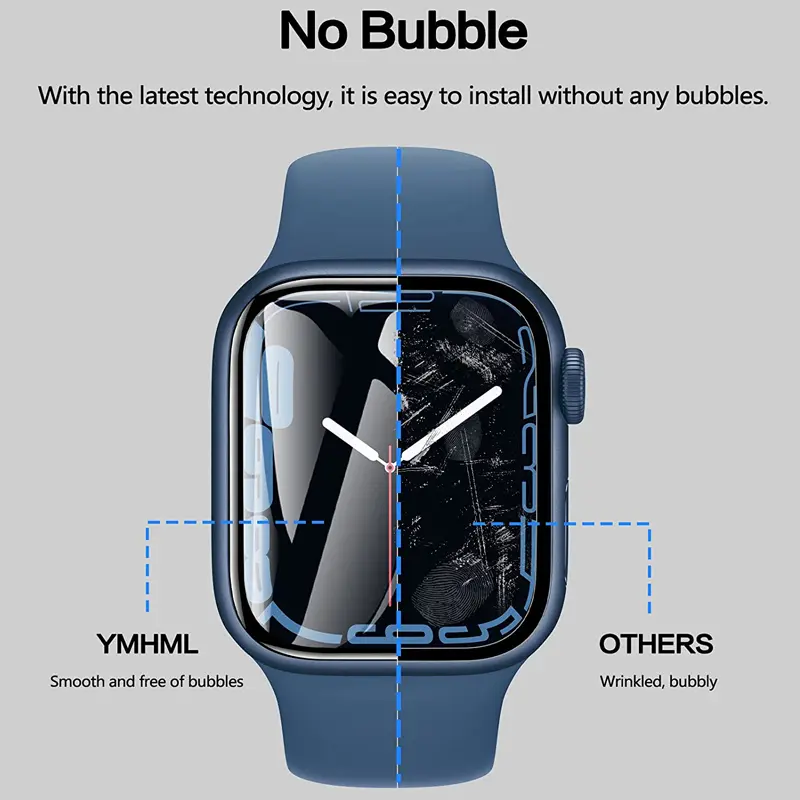 Protector Film For Apple Watch 44mm 45mm 40mm 41mm 49mm 42 38mm Curved Screen Protectors iwatch series 8 7 SE 9 Ultra 10 42/46MM - Image 4