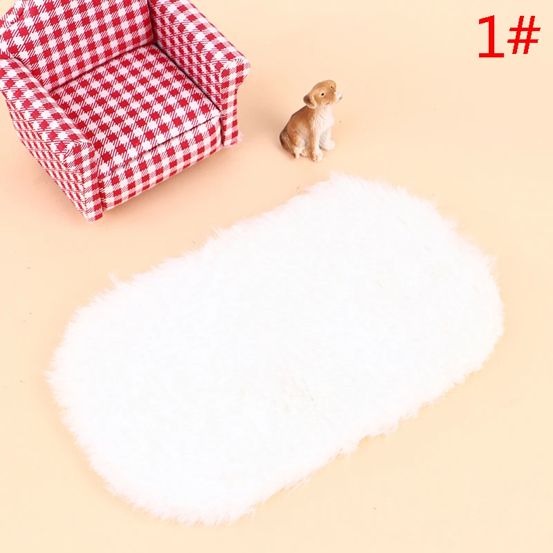 Miniature Plush Rug for Dollhouse Living Room Decor Accessories