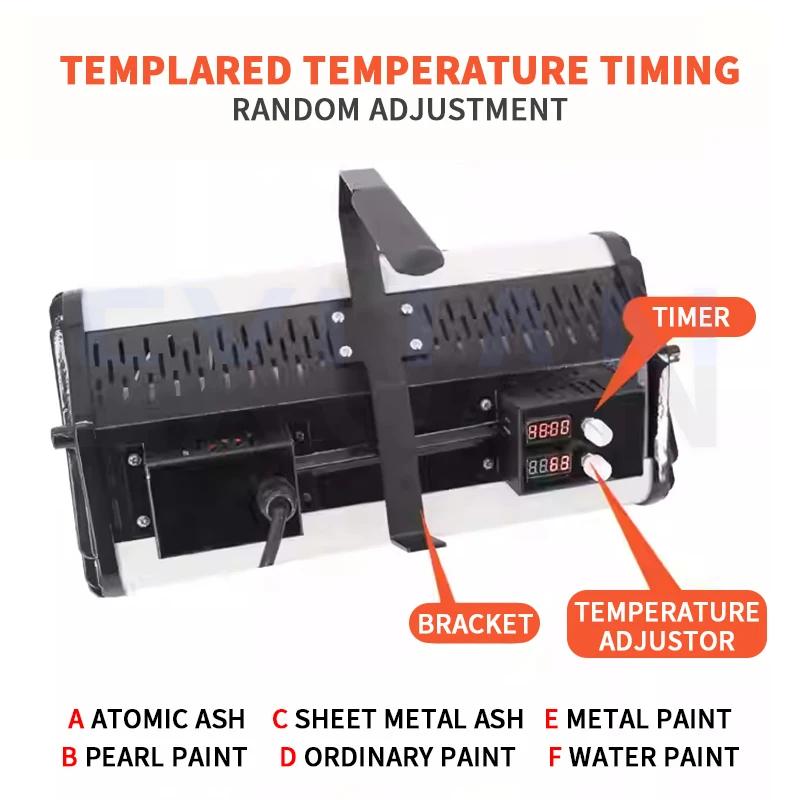 Paint Curing Lamp Shortwave Car Infrared Lamp Electric Heater Car Paint Drying Garage Bodyshop 220V Baking Room