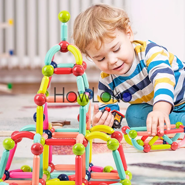 36-152 Pcs Big Size Magnetic Stick Building Blocks game magnets children Set Kids Magnets for children Magnetic Toy Bricks 3