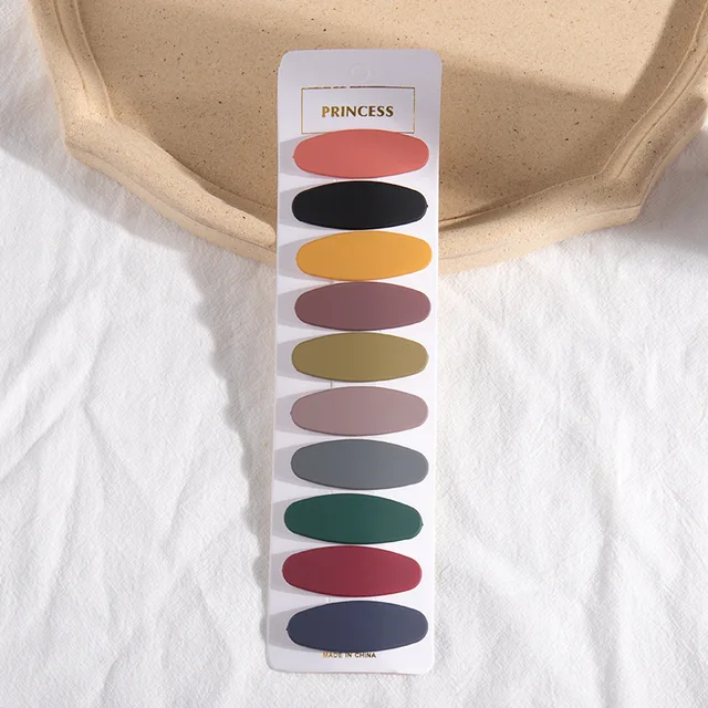 Hairpin Korean Simple Bb Clip Bangs Headdress Macaron Girl Hair Accessories Set Metal Hair Claws Ladies Hairgrip Headwear 6