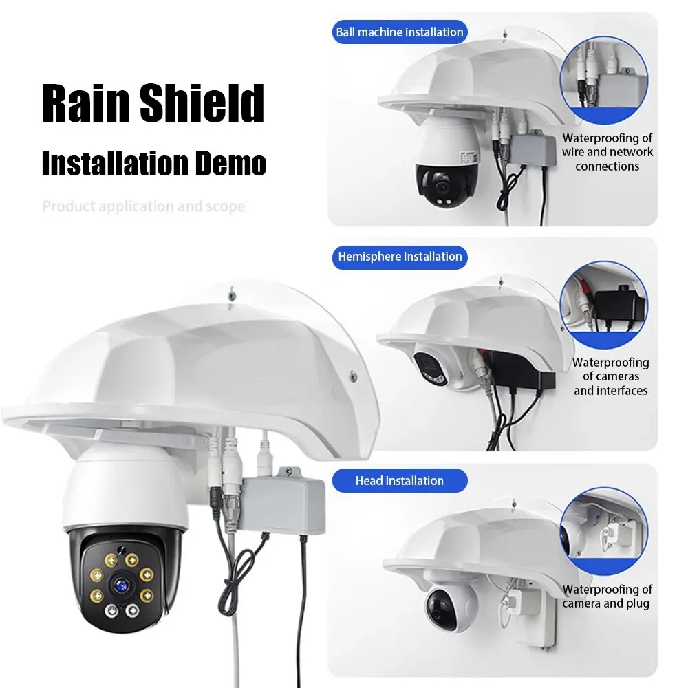 Security Camera Cover Universal Sunshade Rainshade For Outdoor Monitoring Rainproof Sunscreen Dustproof