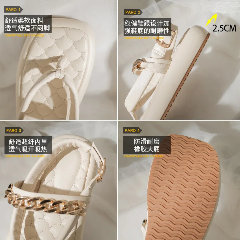 Women's Outer Wear 2023 Summer Slippers Women's Soft Sole Flip-flops Girl's Muffin Thick Sole Slippers