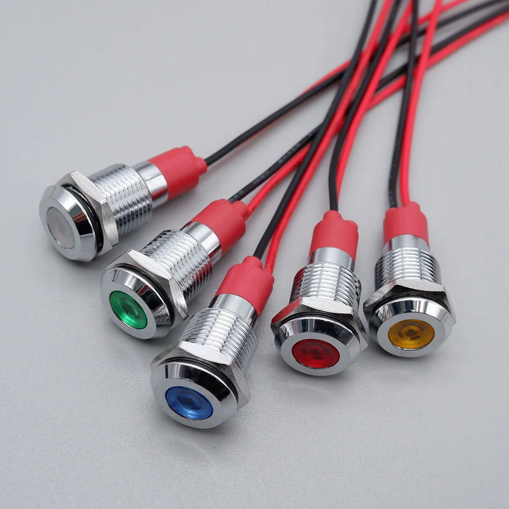 รูปสินค้า ไฟแสดงสถานะ LED โลหะ หลากขนาด หลายสี