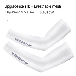 ROCKBROS Cooling UV-Protection Arm Sleeves - Breathable, Quick-Dry Summer Sports Gear - S (XT016W)