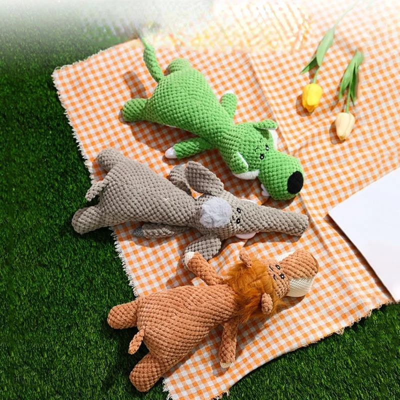 

Dog Interactive Teeth Cleaning Toy Plush Toys Cute Animal Modeling Elephant Doll Dog Toy Puppy Teething Squeaky Toys