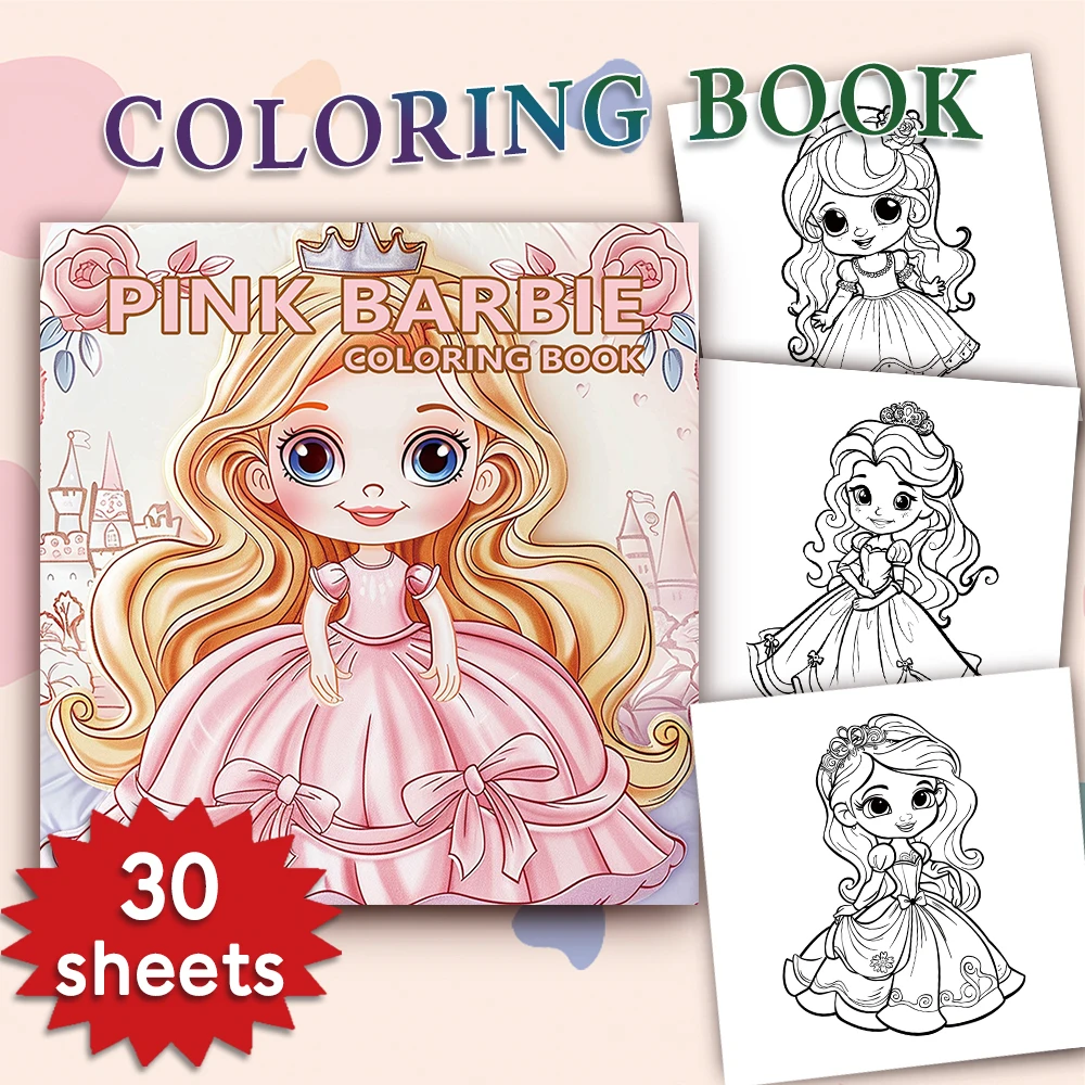 1pc, Teen Girls Coloring Book - Teen Coloring Book - 30 Sheets, 8.3x 8.3in, For Adult Stress Relief, Christmas, Halloween Gifts 4