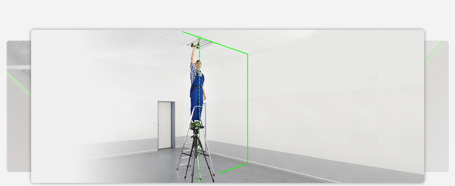 360°Laser Level Green Beam Self-Leveling Multi-Lines Laser Level Tool With Plumb