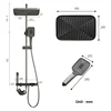 Piano Key Gun Gray Digital Display Shower System 4 Function Bathroom Rain Shower Combo Set with 3 Mode Bidet Sprayer 5
