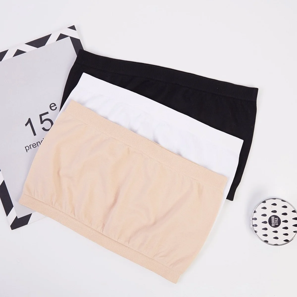 

Anti-glare High-elasticity Seamless Chest Wrapping One-piece Tube Top One-piece Seamless Breathable Bottoming Tube Sports Bra