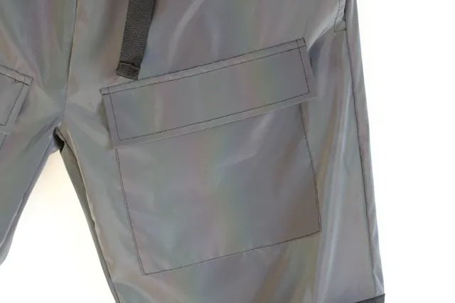 Colourful Holographic Reflective Cargo Pants 21