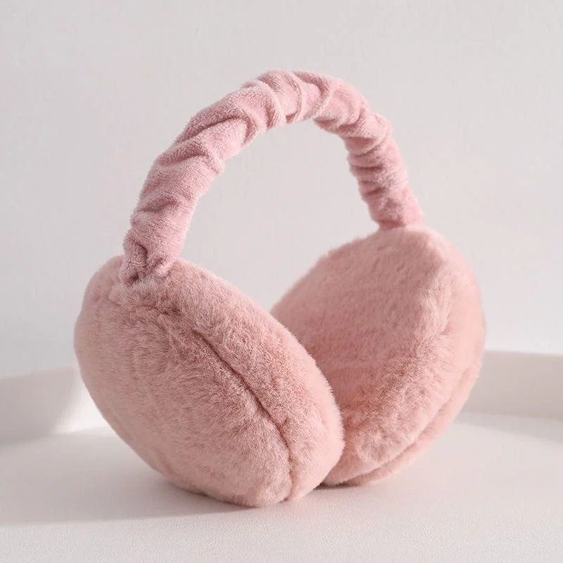 New Earmuffs Women's Winter Cute Foldable Simple Ear Cover Ear Protection Korean Version Warmth Plush Warm Anti-freeze Eartips