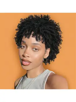 Short  synthetic Wig for Black Women and Men Afro Faux  Dreads Wig Heat Resistant Short Braided Wigs for Black Women