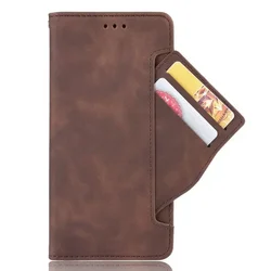 Luxury Leather Portable Card Wallet Case - Premium Book Cover for Oneplus Ace 5 Pro (Brown)