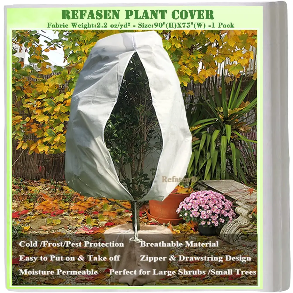 Plant-Covers-Freeze-Protection-Frost-Blankets-Outdoor-Plants-Frost-Cloth-with-Zipper-Drawstring-Protect-Trees-Shrubs.jpg Növénytakarók Fagyasztékvédelem Fagyos Takarók Kültéri Növények Fagyszövet Cipzárral Húzó String-Védő Fák Cserjék Fedele - Image 5