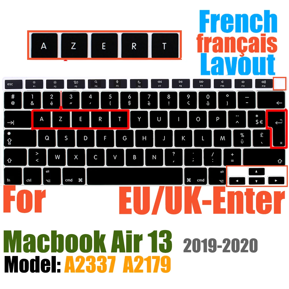Waterproof Protective Silicone Keyboard Cover with Touch ID