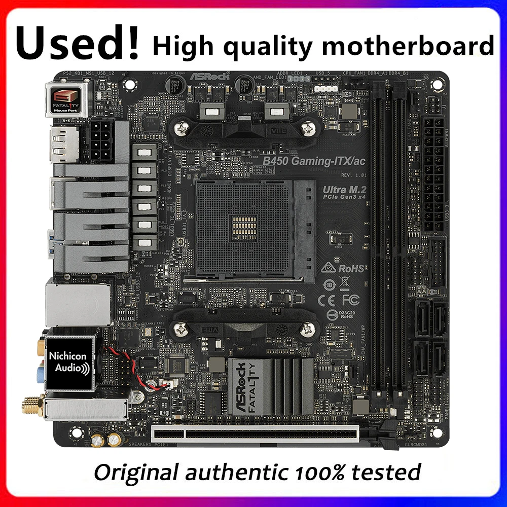 B450 Gaming-Itx Per Presa Scheda Madre Asrock B450 Gaming-Itx/Ac Am4 Ddr4 B450M Scheda Madre Desktop Originale Scheda Madre Usata